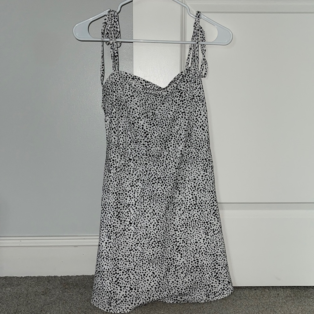 black and white dress